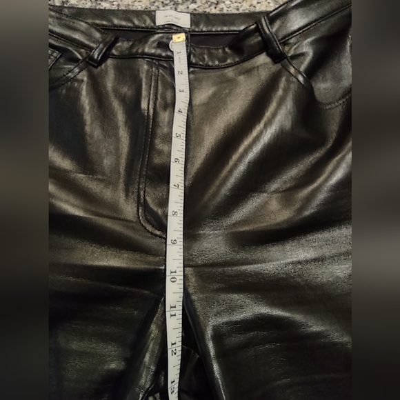 Aritzia Wilfred The Melina, Black, Vegan Leather, High Rise, 5 pockets, Size 12 - Picture 11 of 14